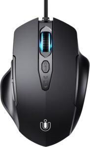 Uineer Wired Mouse - Silent Clicks and Adjustable DPI