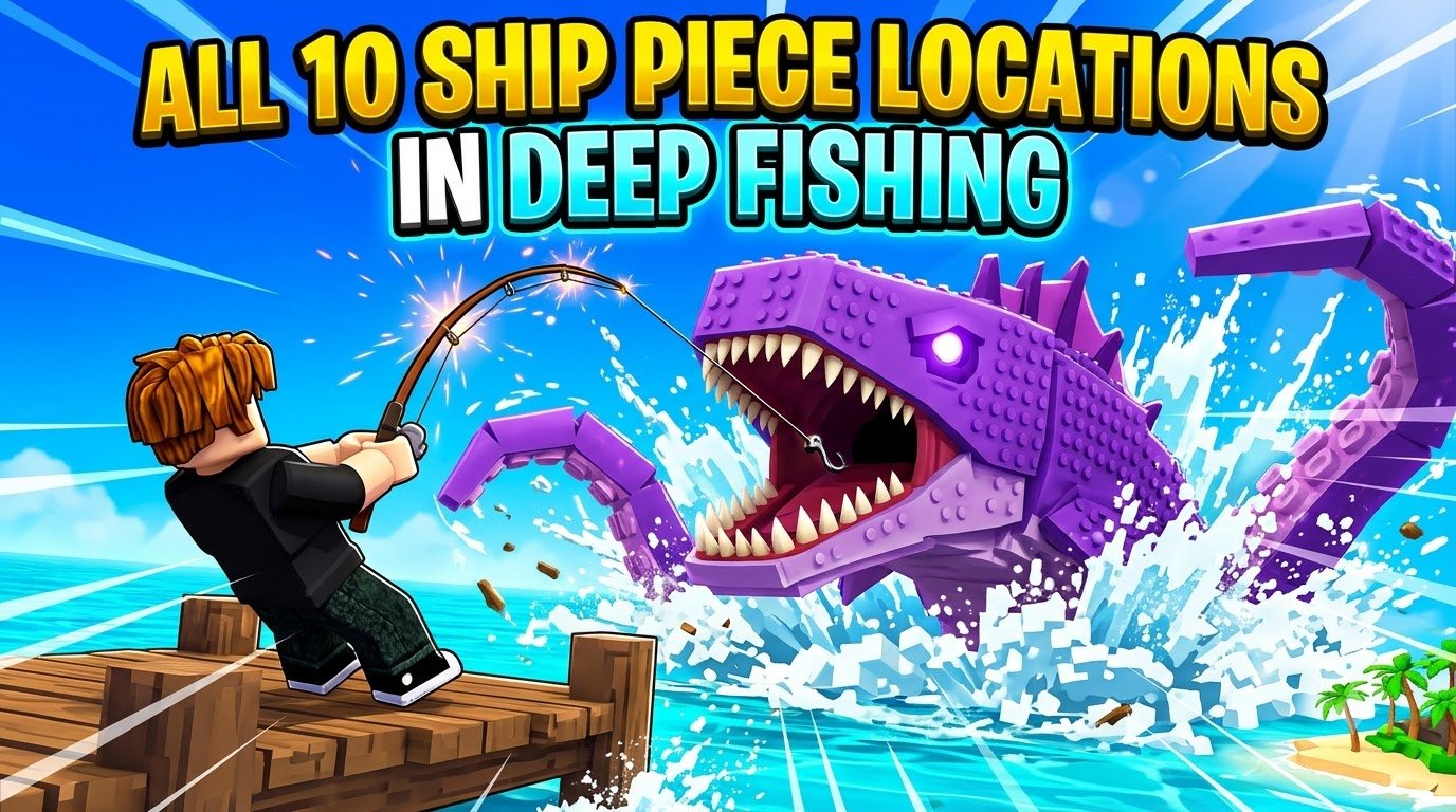 All 10 Ship Piece Locations in Deep Fishing