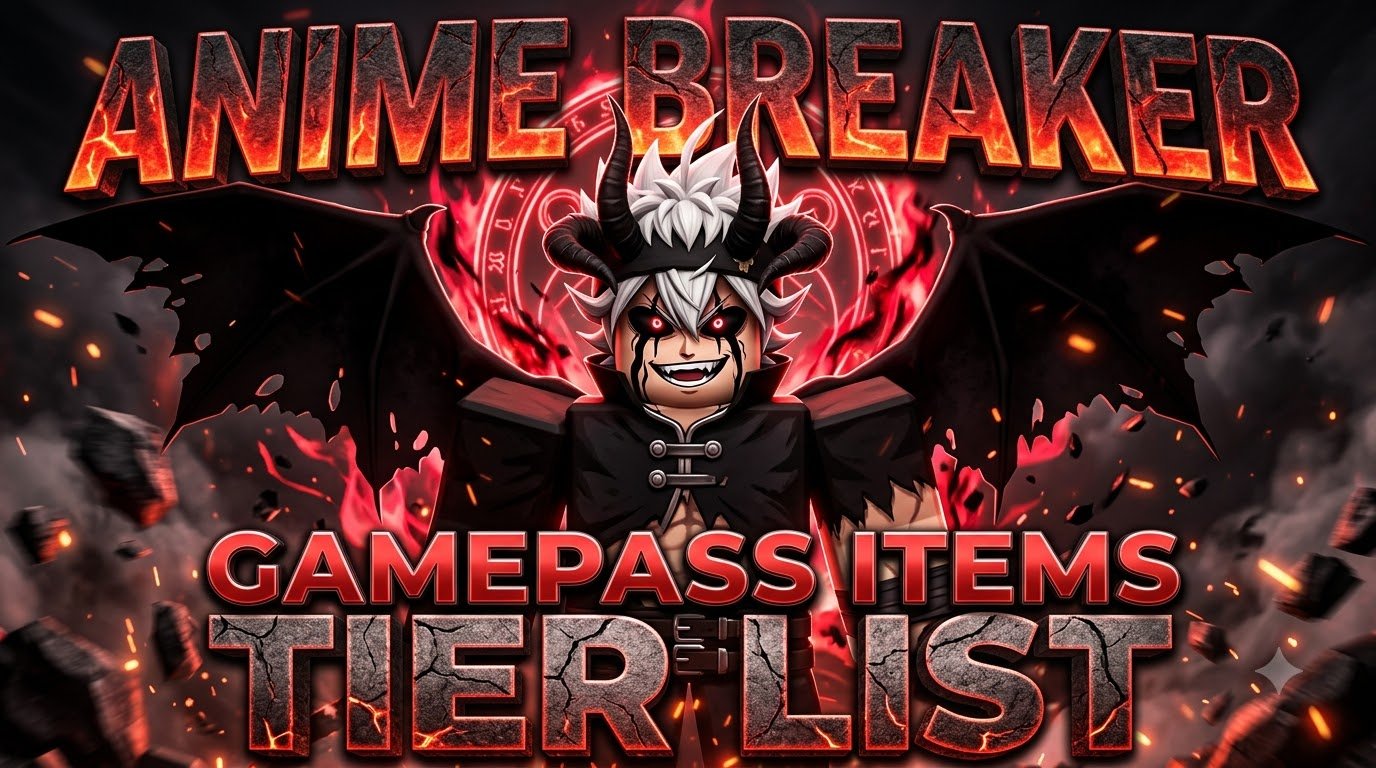 Anime Breaker Gamepass Items Tier List